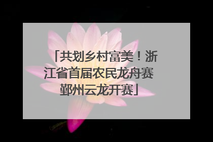 共划乡村富美！浙江省首届农民龙舟赛鄞州云龙开赛