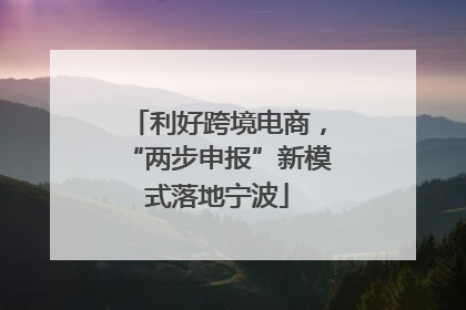 利好跨境电商，“两步申报”新模式落地宁波