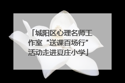 城阳区心理名师工作室“送课百场行”活动走进夏庄小学