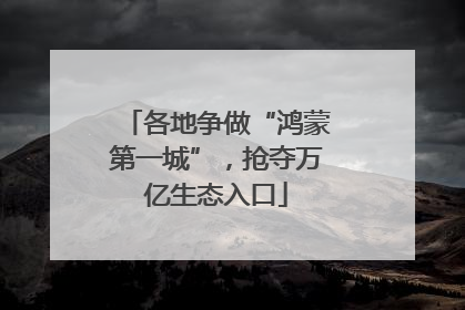 各地争做“鸿蒙第一城”，抢夺万亿生态入口