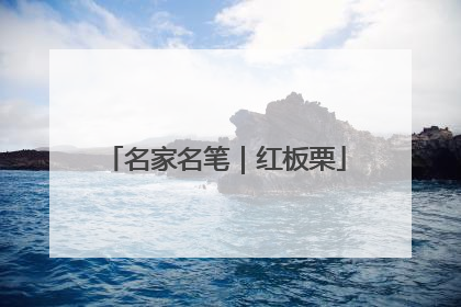 名家名笔｜红板栗