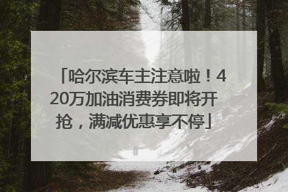 哈尔滨车主注意啦！420万加油消费券即将开抢，满减优惠享不停