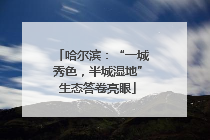 哈尔滨：“一城秀色，半城湿地”生态答卷亮眼