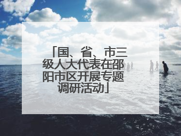 国、省、市三级人大代表在邵阳市区开展专题调研活动