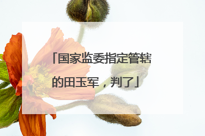 国家监委指定管辖的田玉军，判了