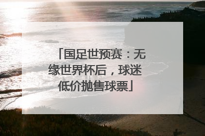 国足世预赛：无缘世界杯后，球迷低价抛售球票