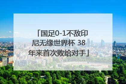 国足0-1不敌印尼无缘世界杯 38年来首次败给对手