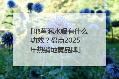 地黄泡水喝有什么功效？盘点2025年热销地黄品牌