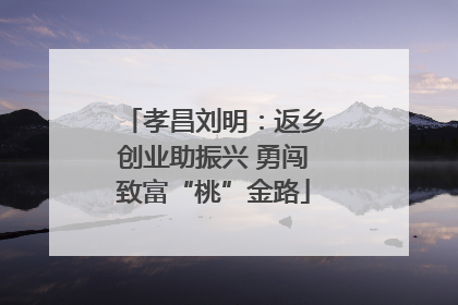 孝昌刘明：返乡创业助振兴 勇闯致富“桃”金路