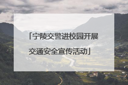宁陵交警进校园开展交通安全宣传活动