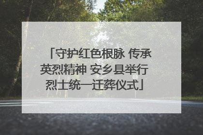 守护红色根脉 传承英烈精神 安乡县举行烈士统一迁葬仪式