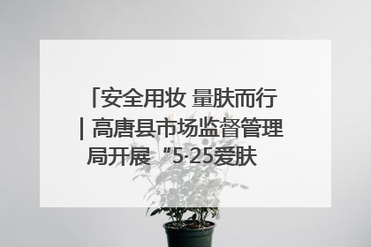 安全用妆 量肤而行｜高唐县市场监督管理局开展“5·25爱肤日”宣传活动，共筑安全用妆防线