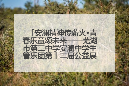 安澜精神传薪火•青春乐章颂未来——芜湖市第二中学安澜中学生管乐团第十二届公益展演圆满举行