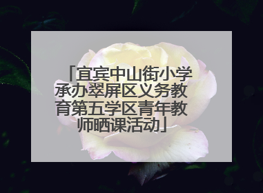 宜宾中山街小学承办翠屏区义务教育第五学区青年教师晒课活动