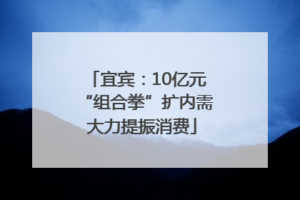 宜宾：10亿元“组合拳”扩内需 大力提振消费