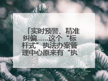 实时预警、精准纠偏……这个“标杆式”执法办案管理中心原来有“执法工兵”
