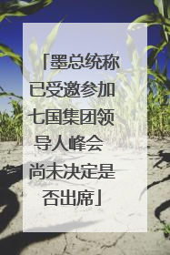 墨总统称已受邀参加七国集团领导人峰会 尚未决定是否出席
