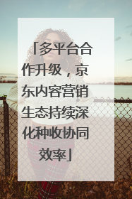 多平台合作升级，京东内容营销生态持续深化种收协同效率