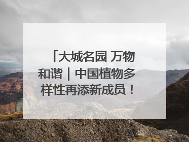 大城名园 万物和谐｜中国植物多样性再添新成员！它只在西藏墨脱