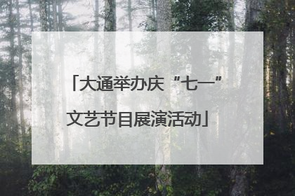 大通举办庆“七一”文艺节目展演活动