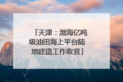 天津：渤海亿吨级油田海上平台陆地建造工作收官