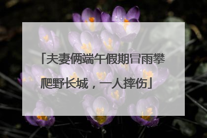 夫妻俩端午假期冒雨攀爬野长城，一人摔伤