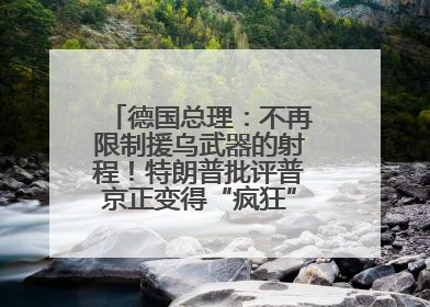 德国总理：不再限制援乌武器的射程！特朗普批评普京正变得“疯狂”，俄方最新回应