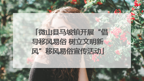 微山县马坡镇开展“倡导移风易俗 树立文明新风”移风易俗宣传活动