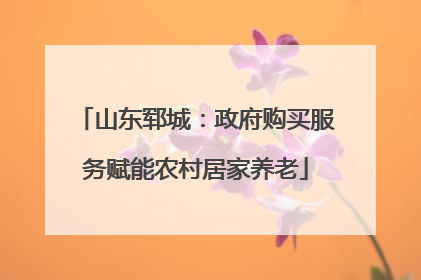 山东郓城：政府购买服务赋能农村居家养老