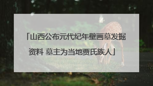 山西公布元代纪年壁画墓发掘资料 墓主为当地贾氏族人