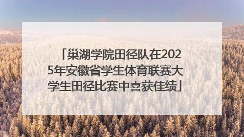 巢湖学院田径队在2025年安徽省学生体育联赛大学生田径比赛中喜获佳绩