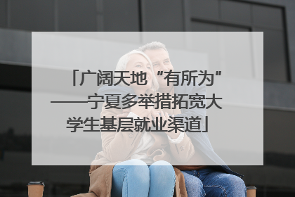 广阔天地“有所为”——宁夏多举措拓宽大学生基层就业渠道