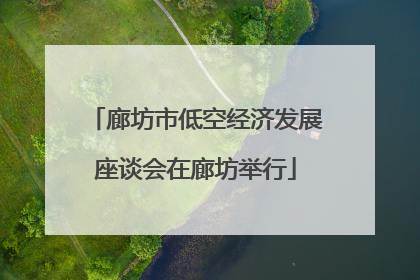 廊坊市低空经济发展座谈会在廊坊举行