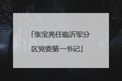 张宝亮任临沂军分区党委第一书记