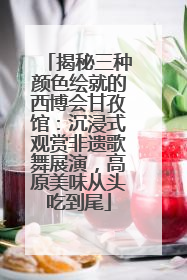 揭秘三种颜色绘就的西博会甘孜馆：沉浸式观赏非遗歌舞展演，高原美味从头吃到尾