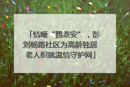 情暖“鹤耋安”，彭刘杨路社区为高龄独居老人织就温情守护网