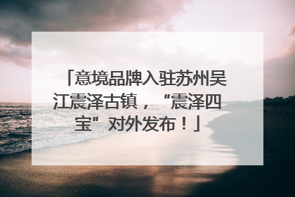 意境品牌入驻苏州吴江震泽古镇，“震泽四宝”对外发布！