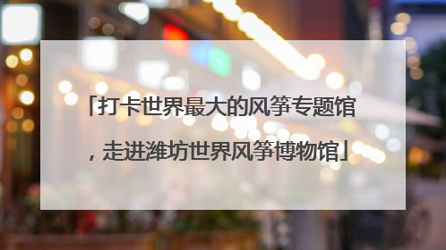 打卡世界最大的风筝专题馆，走进潍坊世界风筝博物馆