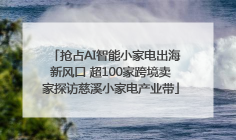 抢占AI智能小家电出海新风口 超100家跨境卖家探访慈溪小家电产业带