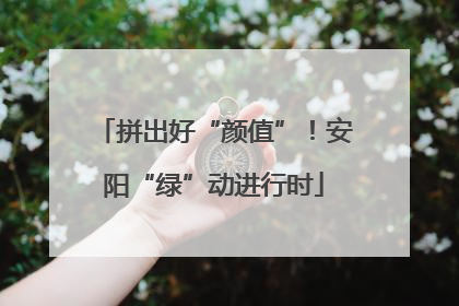 拼出好“颜值”！安阳“绿”动进行时