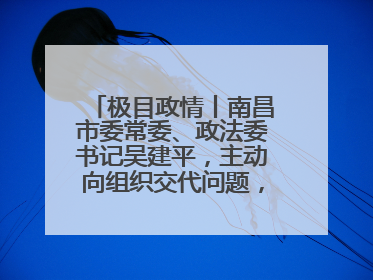极目政情丨南昌市委常委、政法委书记吴建平，主动向组织交代问题，半个月前还在出席会议