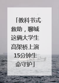 教科书式救助，聊城这俩大学生高架桥上演15分钟生命守护