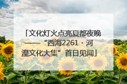 文化灯火点亮夏都夜晚——“西海2261・河湟文化大集”首日见闻