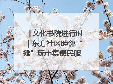 文化书院进行时｜东方社区睦邻“摊”玩市集便民服务日，书写邻里共生新篇章