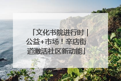 文化书院进行时｜公益+市场！辛店街道激活社区新动能