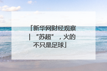 新华网财经观察｜“苏超”，火的不只是足球