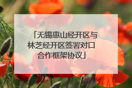 无锡惠山经开区与林芝经开区签署对口合作框架协议