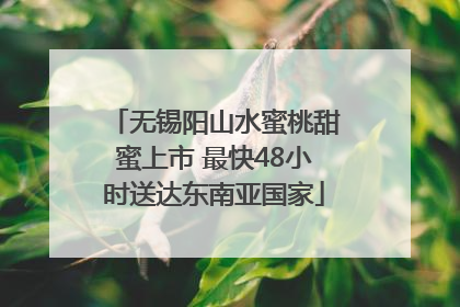无锡阳山水蜜桃甜蜜上市 最快48小时送达东南亚国家