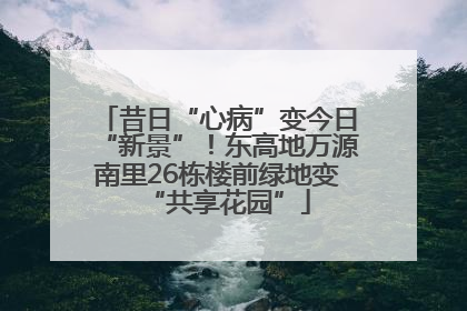 昔日“心病”变今日“新景”！东高地万源南里26栋楼前绿地变“共享花园”