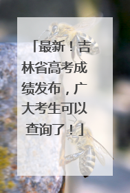 最新！吉林省高考成绩发布，广大考生可以查询了！